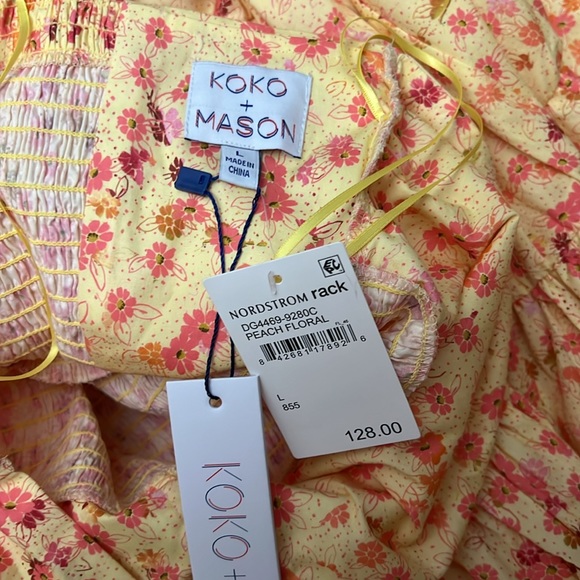 ⚡️NWT⚡️KOKO + MASON Floral Tiered Maxi Dress - Picture 8 of 9